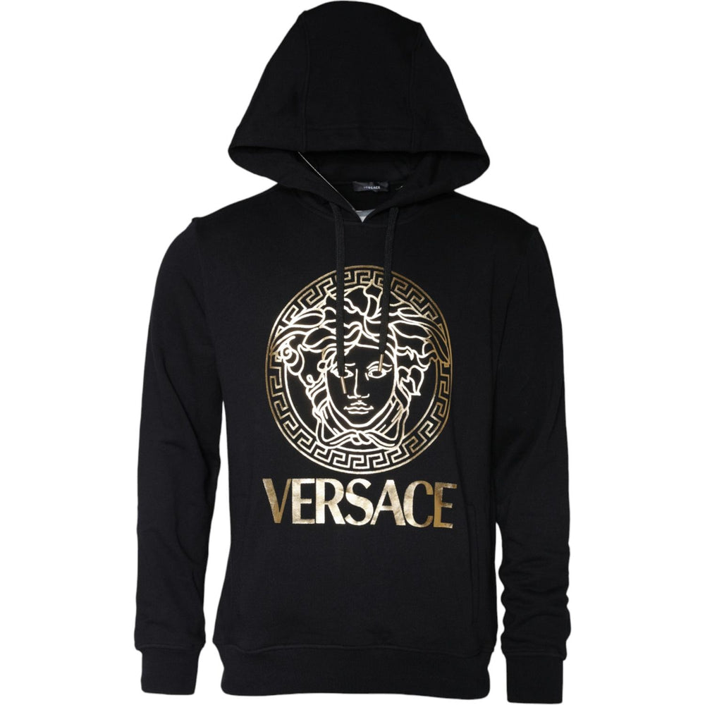 Versace Black Medusa Print Cotton HoodiePullover Sweatshirt Sweater TSH86767-L