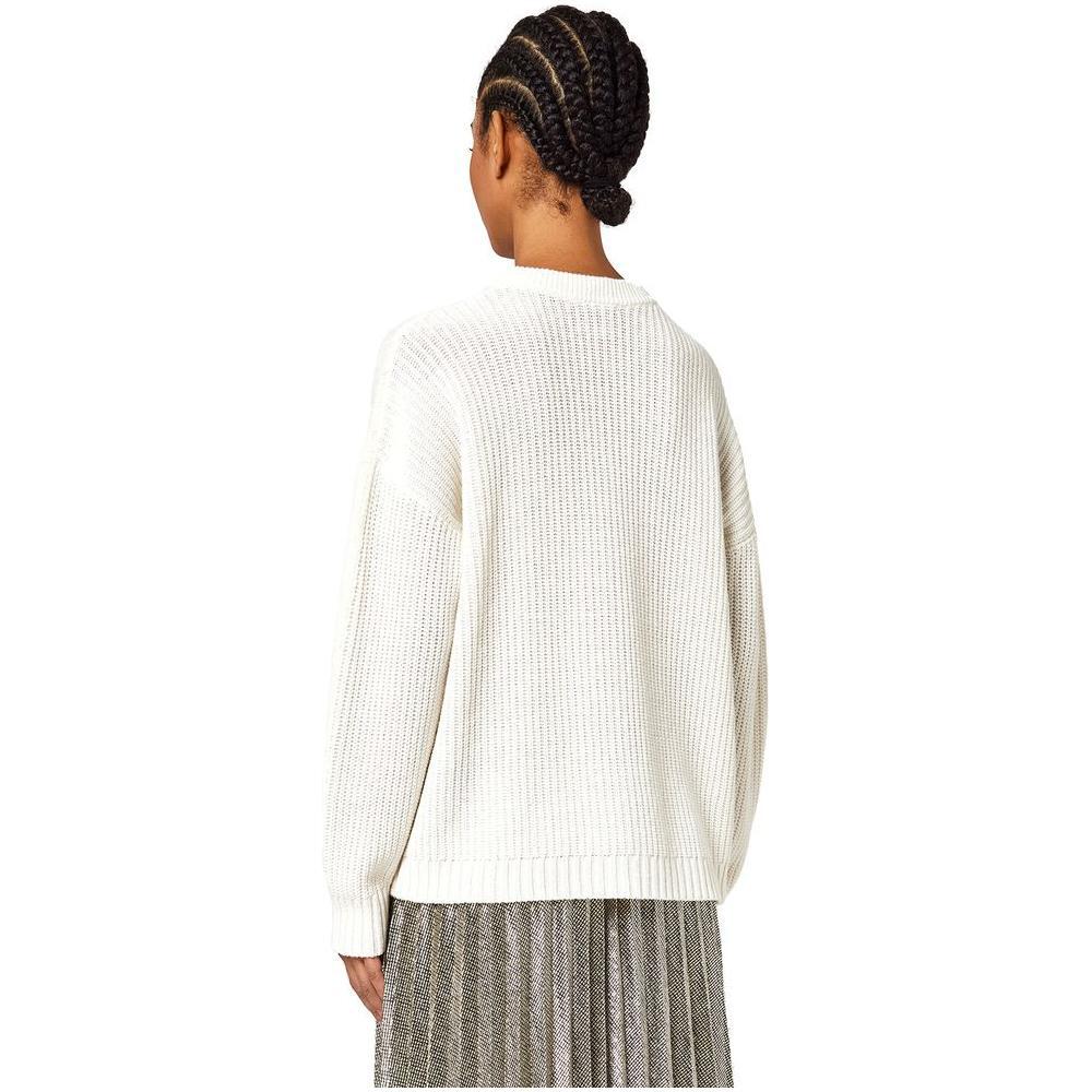 Alpha Studio White Recycled Wool Women Sweater AL-13837-IT44|L