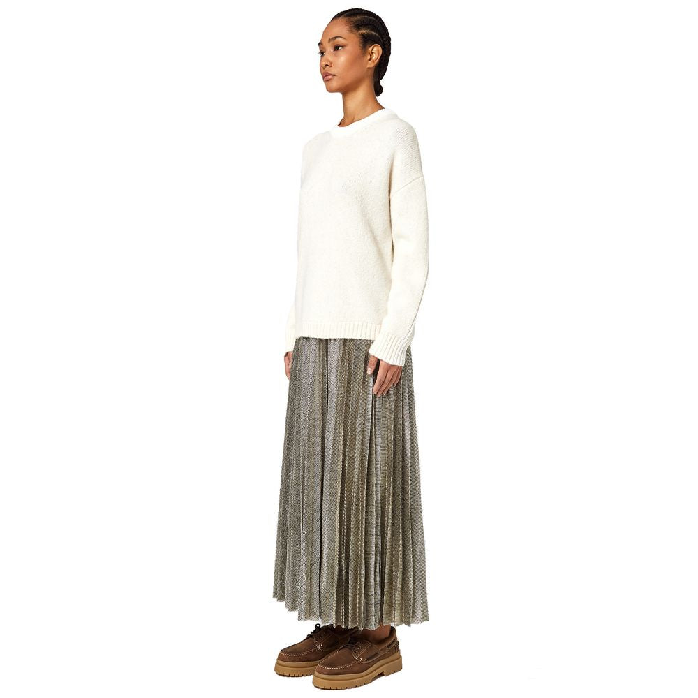 Alpha Studio White Recycled Wool Women Sweater AL-13837-IT44|L