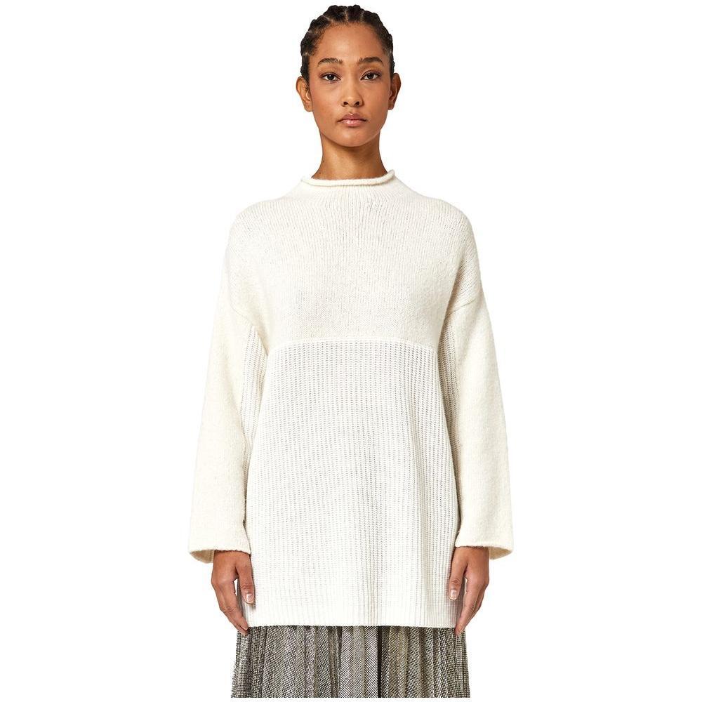 Alpha Studio White Recycled Wool Women Sweater AL-13842-IT44|L