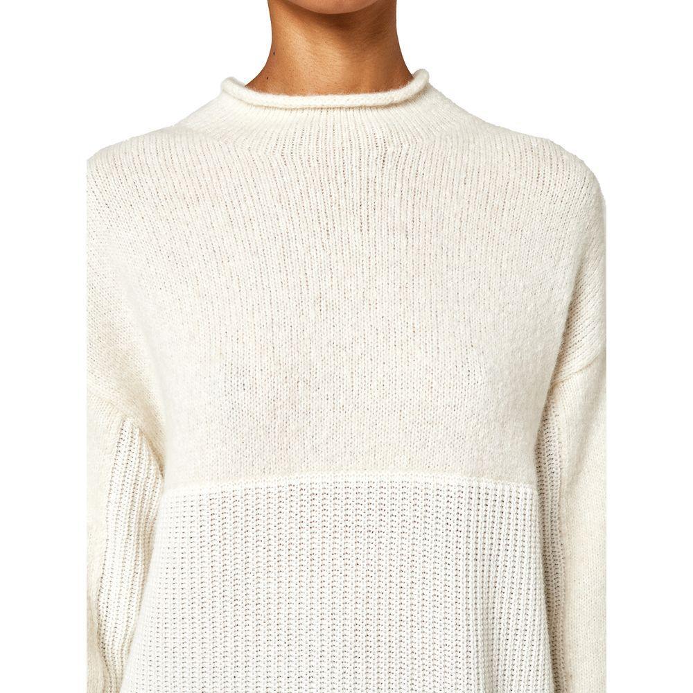 Alpha Studio White Recycled Wool Women Sweater AL-13842-IT44|L