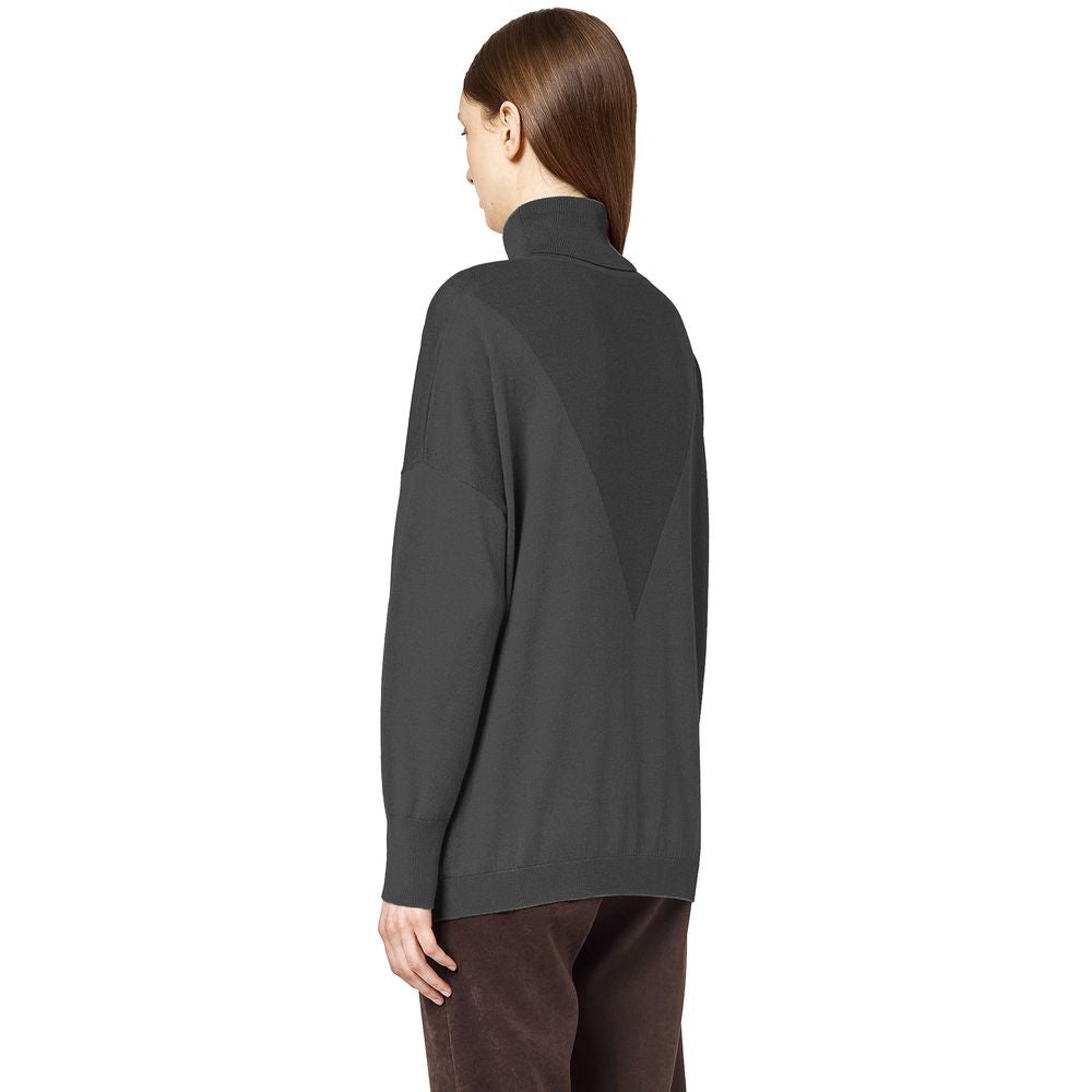 Alpha Studio Gray Silk Sweater AL-13845-IT46 | L