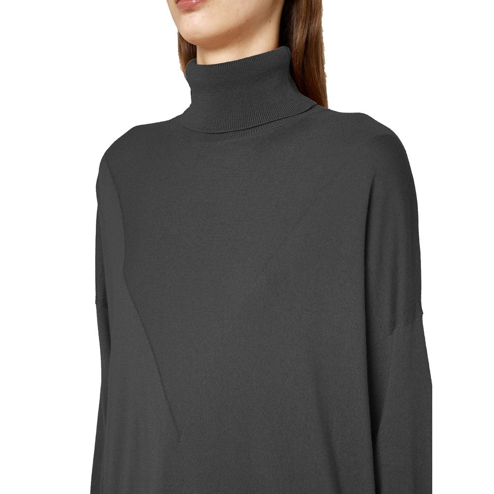 Alpha Studio Gray Silk Sweater AL-13845-IT46 | L
