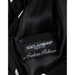 Dolce & Gabbana Black Silk Polka Dot V-neck Tassel Midi Dress DR281192-44