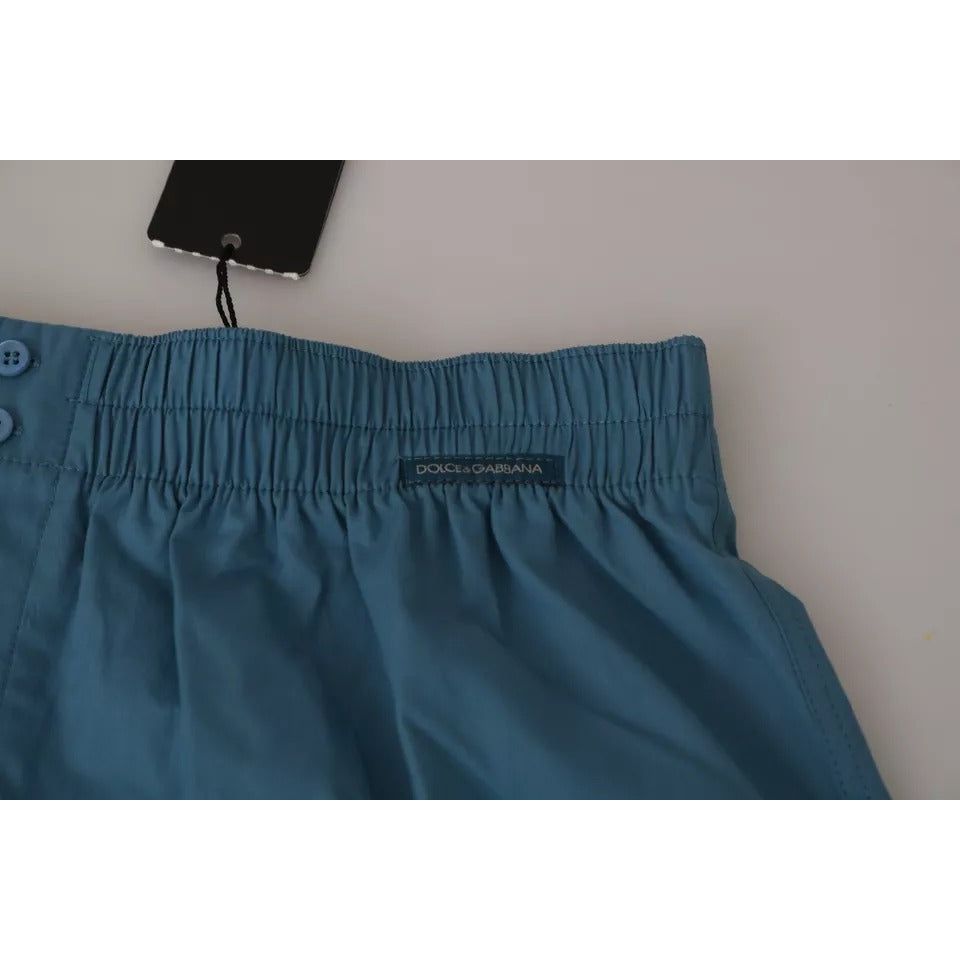Dolce & Gabbana Blue Cotton Regular Boxer Shorts Underwear BIK911-4