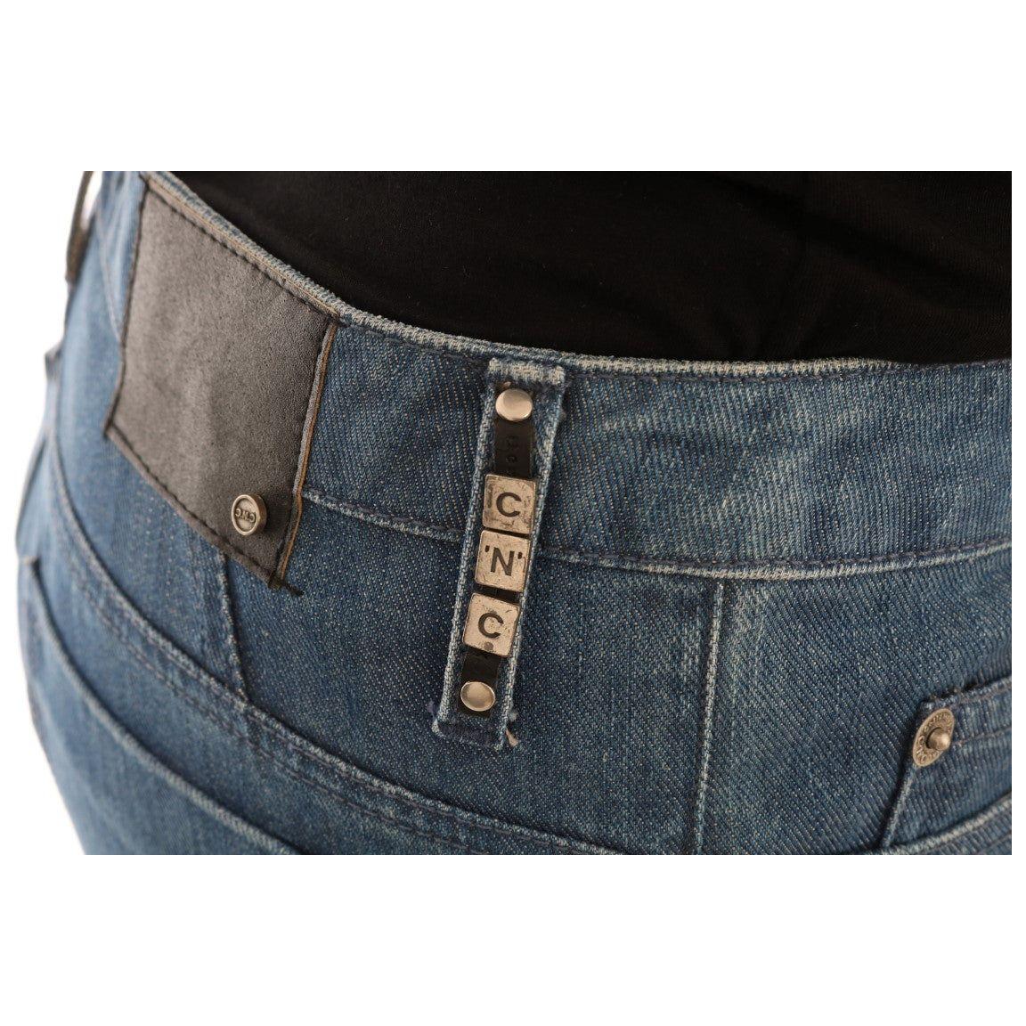 Costume National Blue Wash Cotton Boyfriend Fit Jeans SIG30128-1