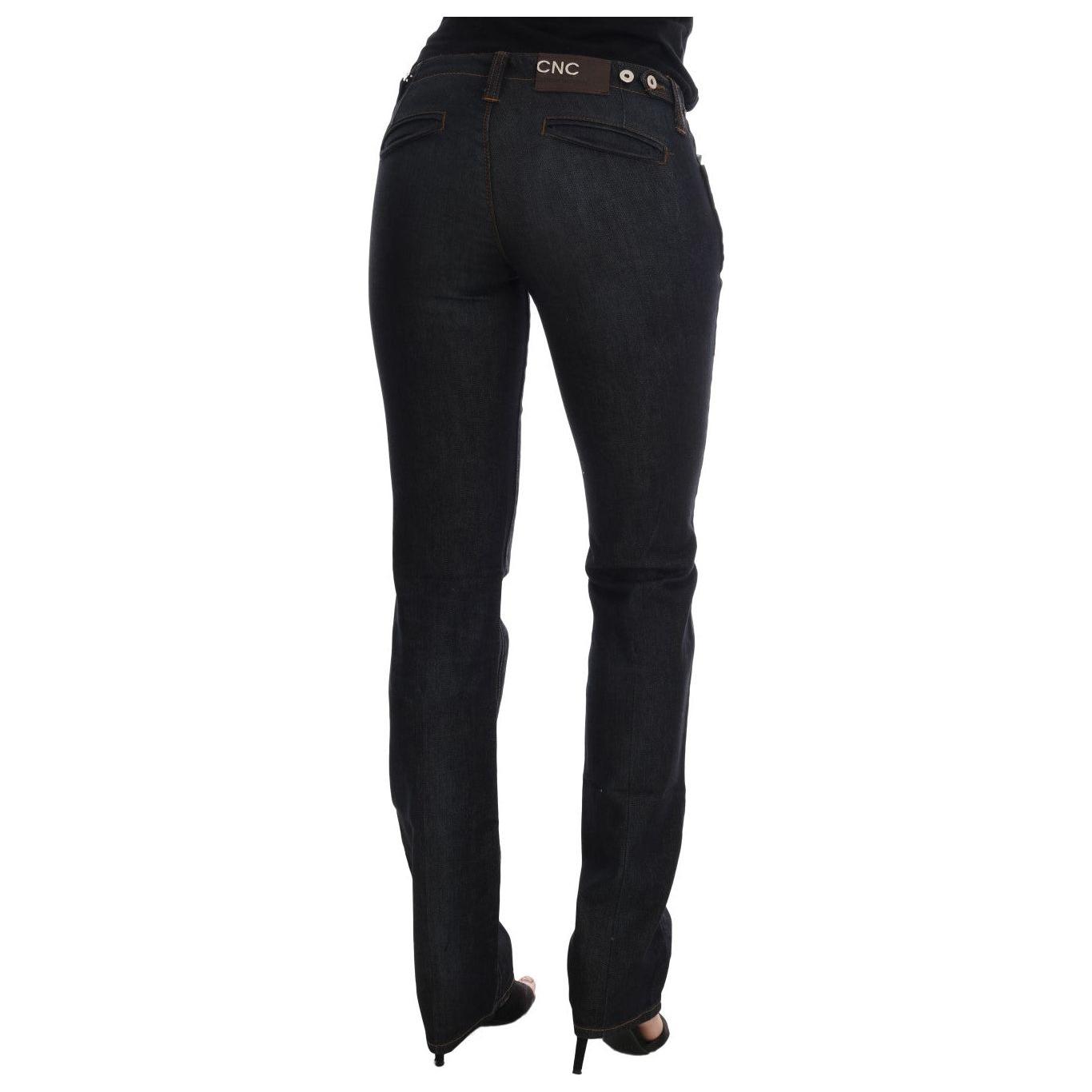 Costume National Dark Blue Cotton Slim Fit Jeans SIG30137-1