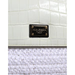Dolce & Gabbana White Rafia Leather SICILY Crossbody Bag BAG4094