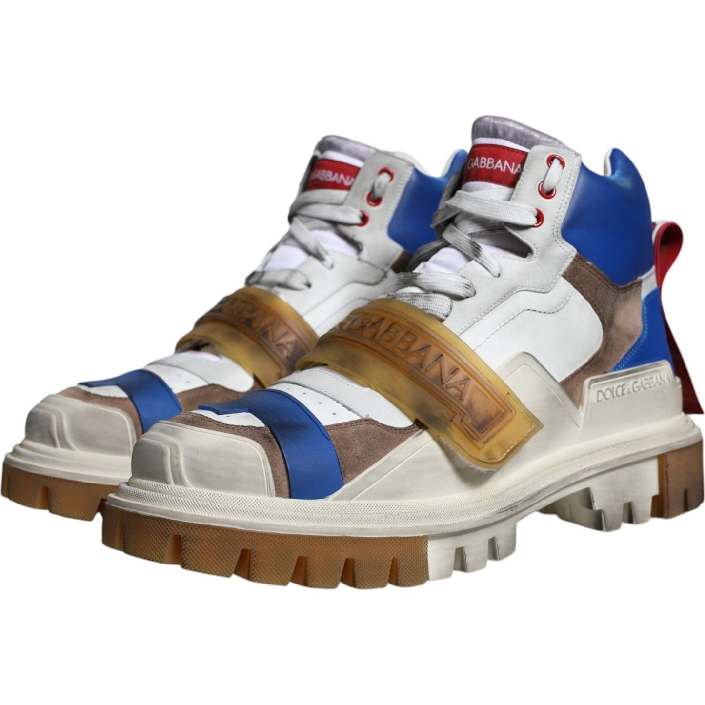 Dolce & Gabbana Multicolor Leather Trekking Sneakers Boots Shoes MV5045-40