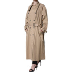 Dolce & Gabbana Khaki Double Breasted Trench Coat Jacket JKT3802-40