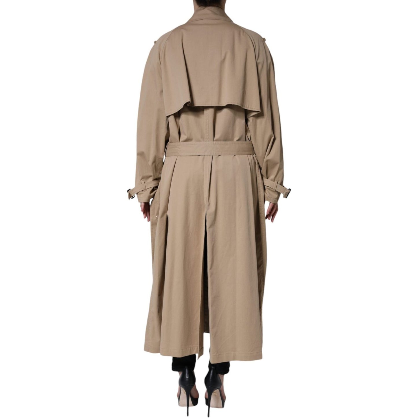 Dolce & Gabbana Khaki Double Breasted Trench Coat Jacket JKT3802-40