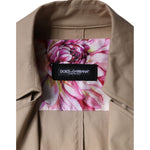 Dolce & Gabbana Khaki Double Breasted Trench Coat Jacket JKT3802-40