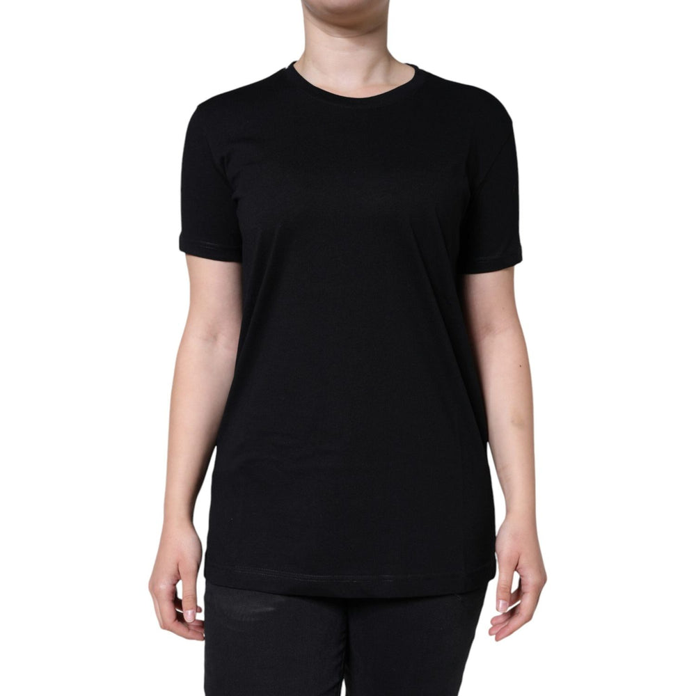 Dolce & Gabbana Black Cotton Crew Neck Short Sleeve T-shirt TSH86520-42