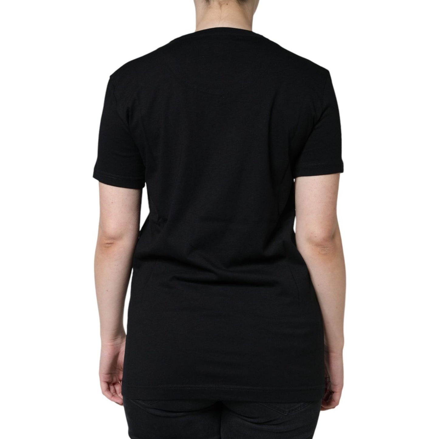 Dolce & Gabbana Black Cotton Crew Neck Short Sleeve T-shirt TSH86520-42