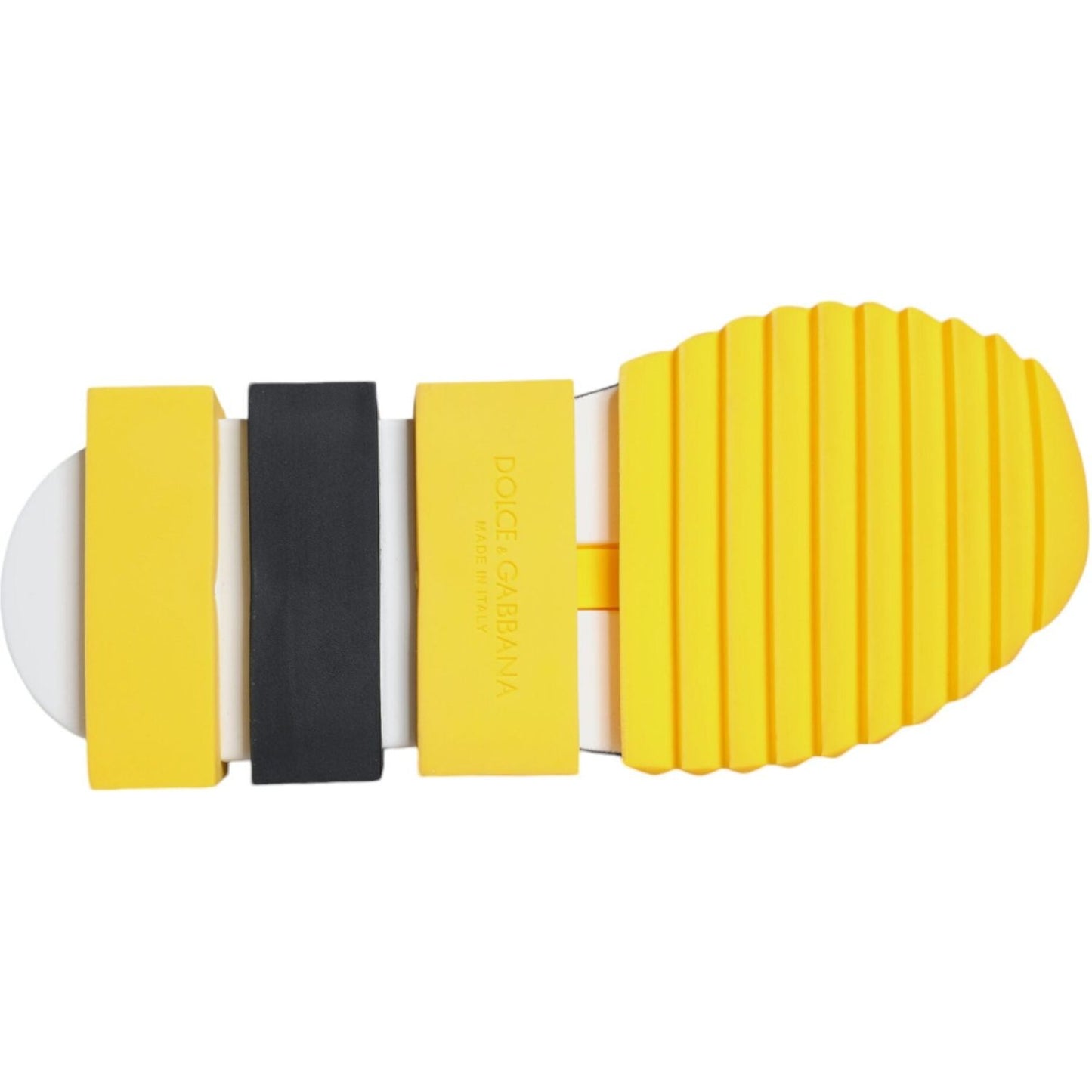Dolce & Gabbana Yellow Sorrento Crystals Low Top Sneakers Shoes LA12020-36.5