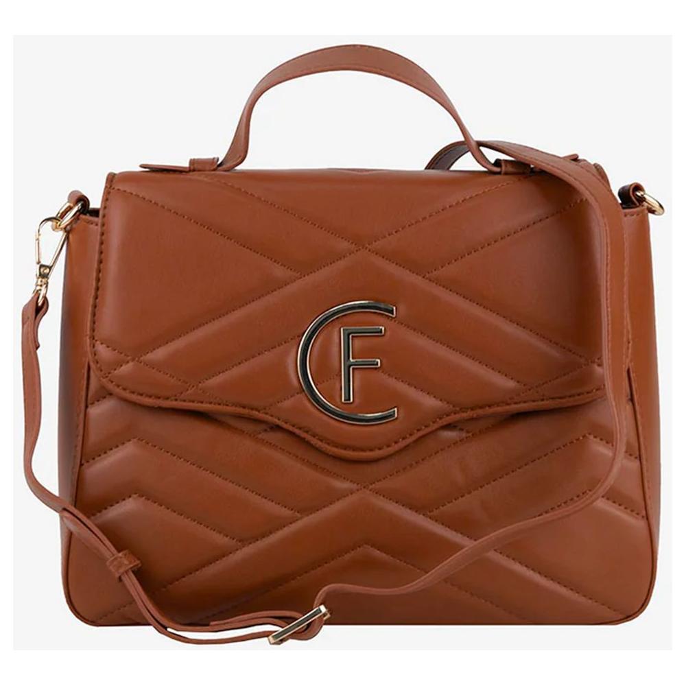 CRISTINAEFFE Brown Artificial Leather Women Crossbody Bag CREF-14156
