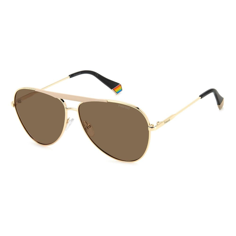 Polaroid Gold Stainless Steel Sunglasses POPLD6200SXY3RAC
