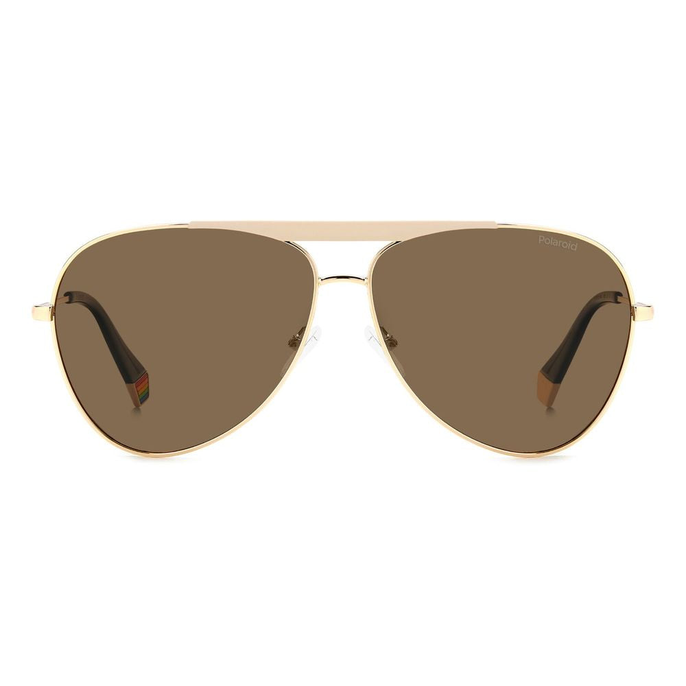 Polaroid Gold Stainless Steel Sunglasses POPLD6200SXY3RAC
