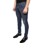 Dolce & Gabbana Dark Blue Washed Cotton Skinny Denim Jeans PAN74886-44