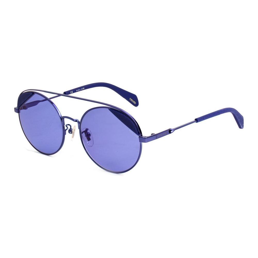 Police Blue Metal Sunglasses 1728,67434610848,Blue,New with tags,Police,Sunglasses,Sunglasses for Women - Sunglasses,Women POSPLA94548P6BAC