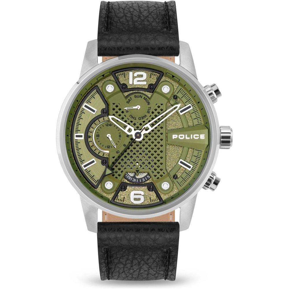 Police Black Leather Watch 1728,67434610848,Black,Men,New with tags,Police,Watches,Watches for Men - Watches POPEWJF2203305AC