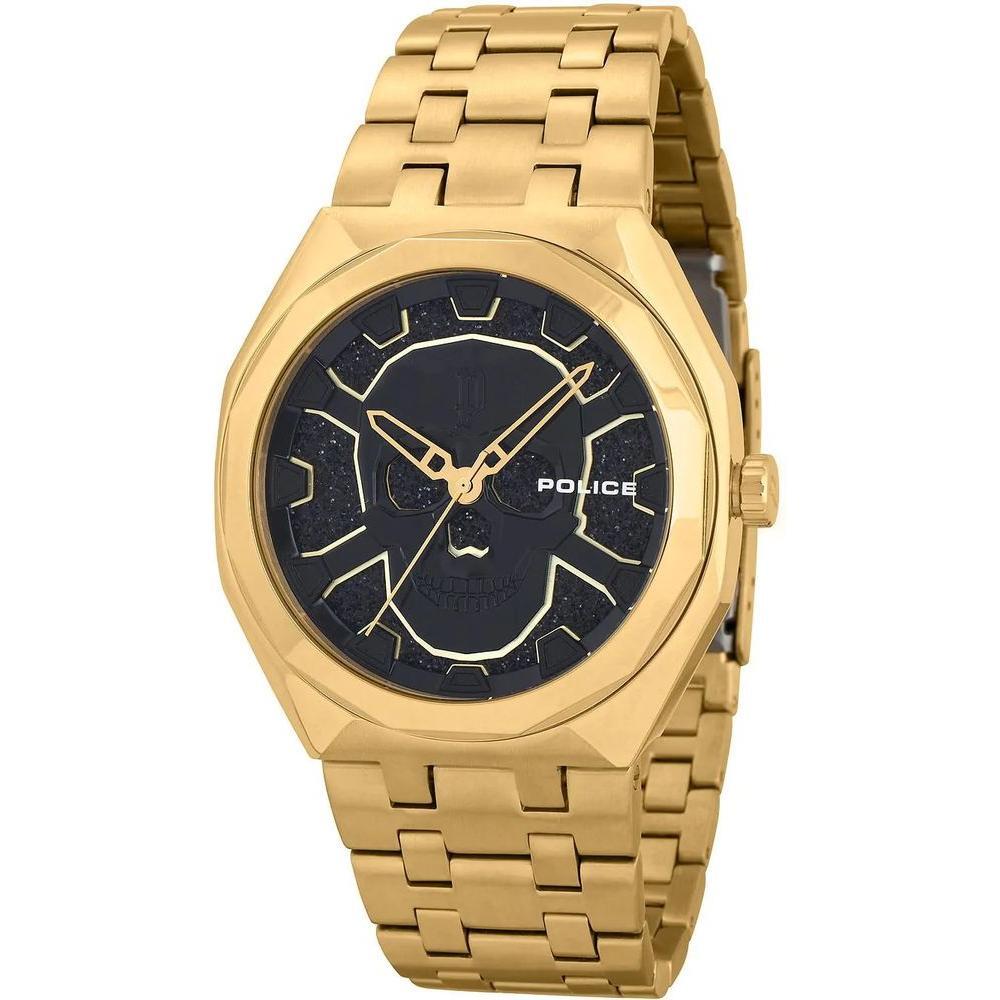 Police Gold Stainless Steel Watch 1728,67434610848,Gold,Men,New with tags,Police,Watches,Watches for Men - Watches POPEWJG2110703AC