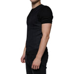 Dolce & Gabbana Black Leather Waistcoat Dress Formal Vest TSH87123-44