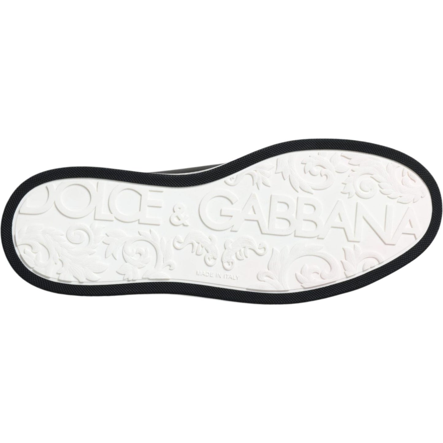 Dolce & Gabbana Black Leather Low Top Men Sneakers Shoes MV6288-39.5