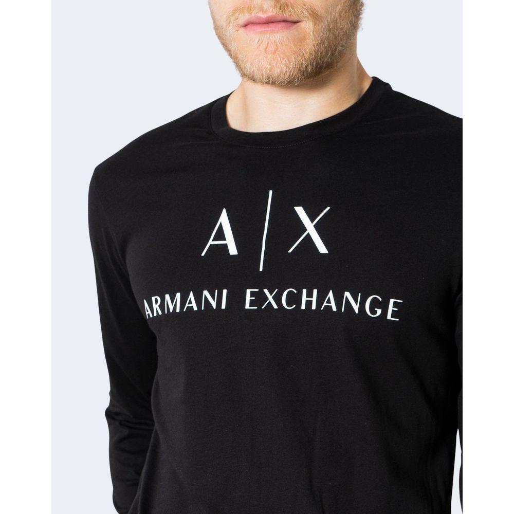 Armani Exchange Black Cotton Long Sleeve AR-7253100009-IT44 | S