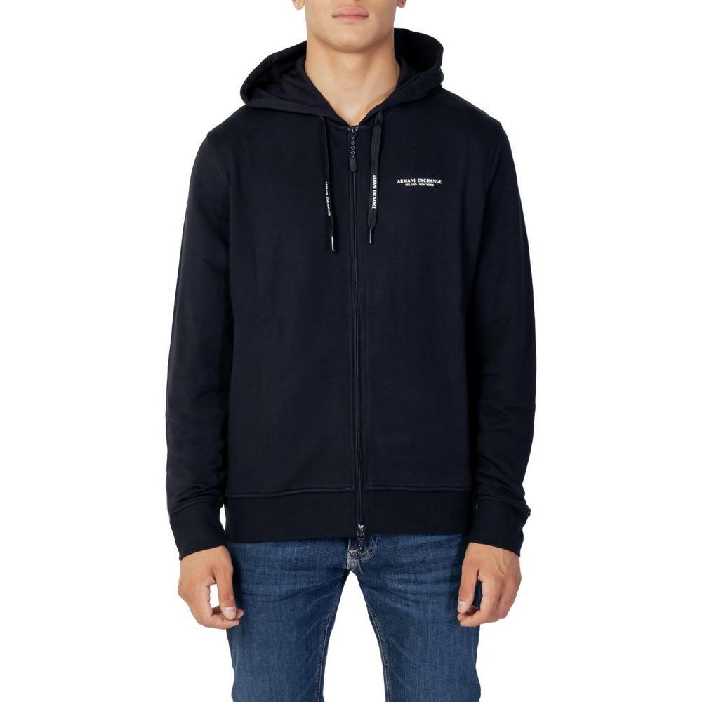 Armani Exchange Blue Cotton Hoody AR-9047800128-IT44 | S