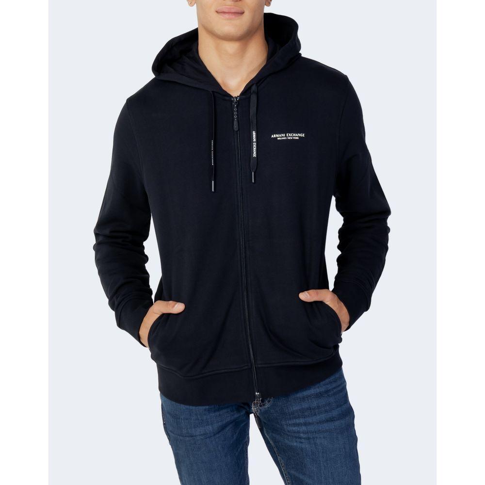 Armani Exchange Blue Cotton Hoody AR-9047800128-IT44 | S