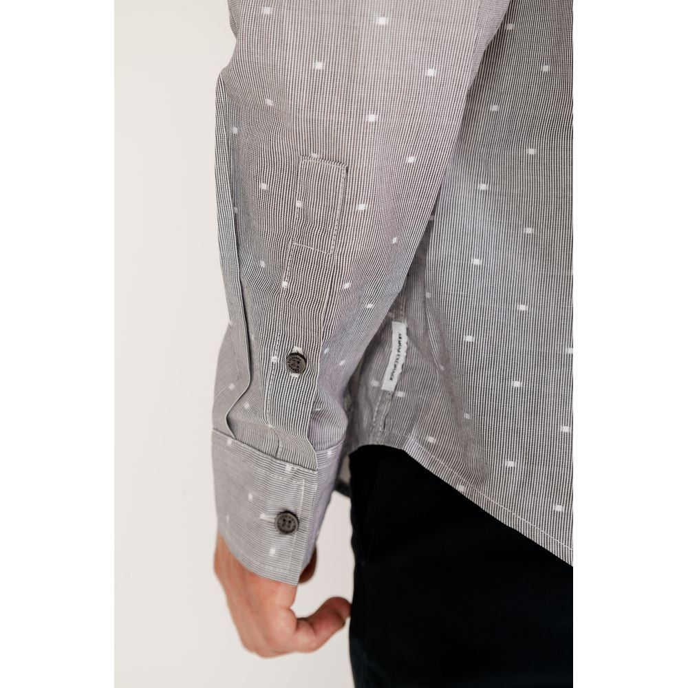 Armani Exchange Black Cotton Shirt AR-11824700009-IT44 | S