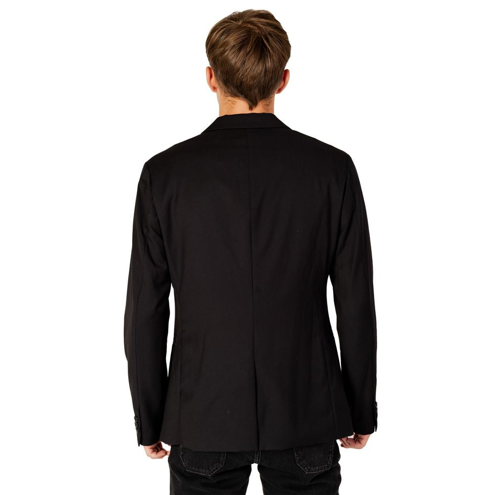 Armani Exchange Black Polyester Blazer AR-11825200009-IT50 | L