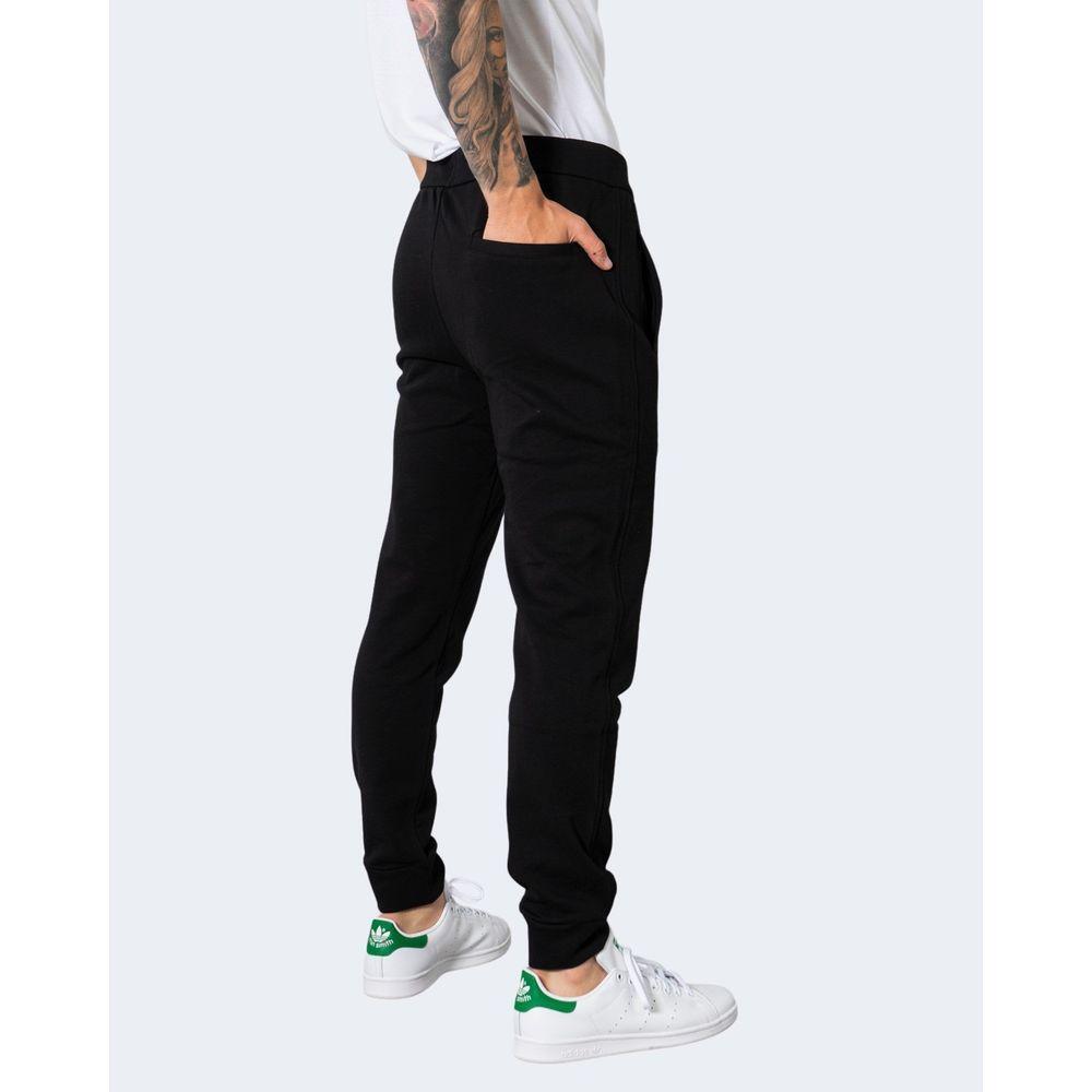 Armani Exchange Black Cotton Joggers Workout Pant AR-7252800009-IT54 | XXL
