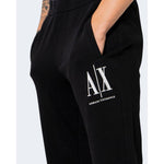 Armani Exchange Black Cotton Joggers Workout Pant AR-7252800009-IT54 | XXL