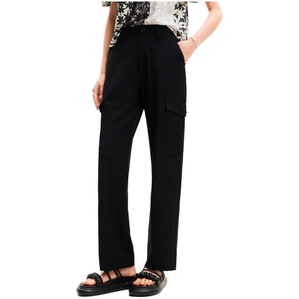 Desigual Black Polyester Cropped Pant DE-13309500009-XL