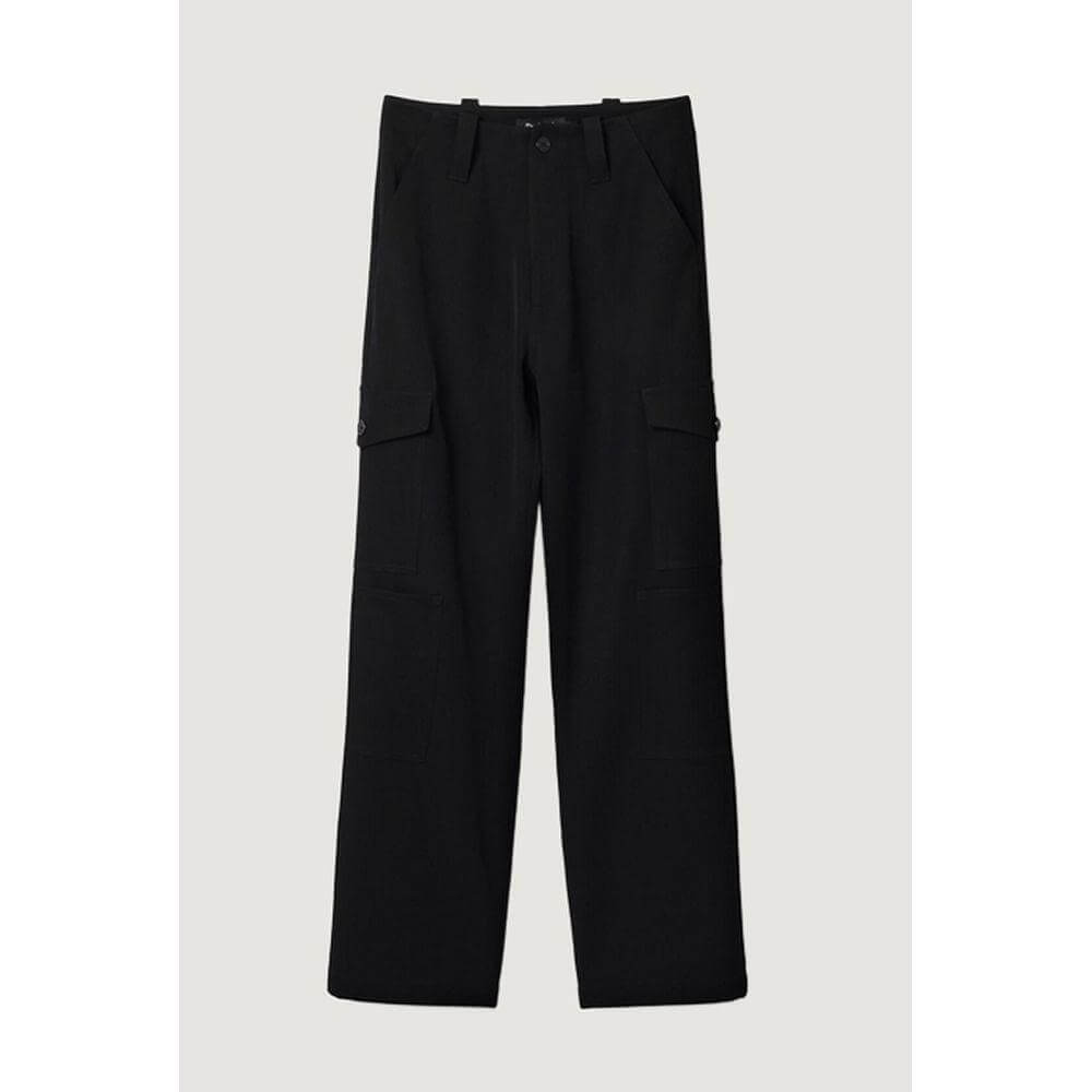 Desigual Black Polyester Cropped Pant DE-13309500009-XL