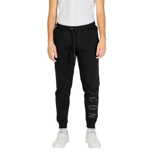 Icon Black Cotton Joggers Workout Pant