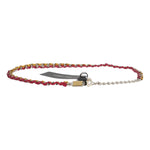 Dolce & Gabbana Red Yellow Leather Crystal Belt BEL10361-2