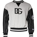 Dolce & Gabbana Black White Stripes Logo Sweatshirt Sweater TSH86998-44