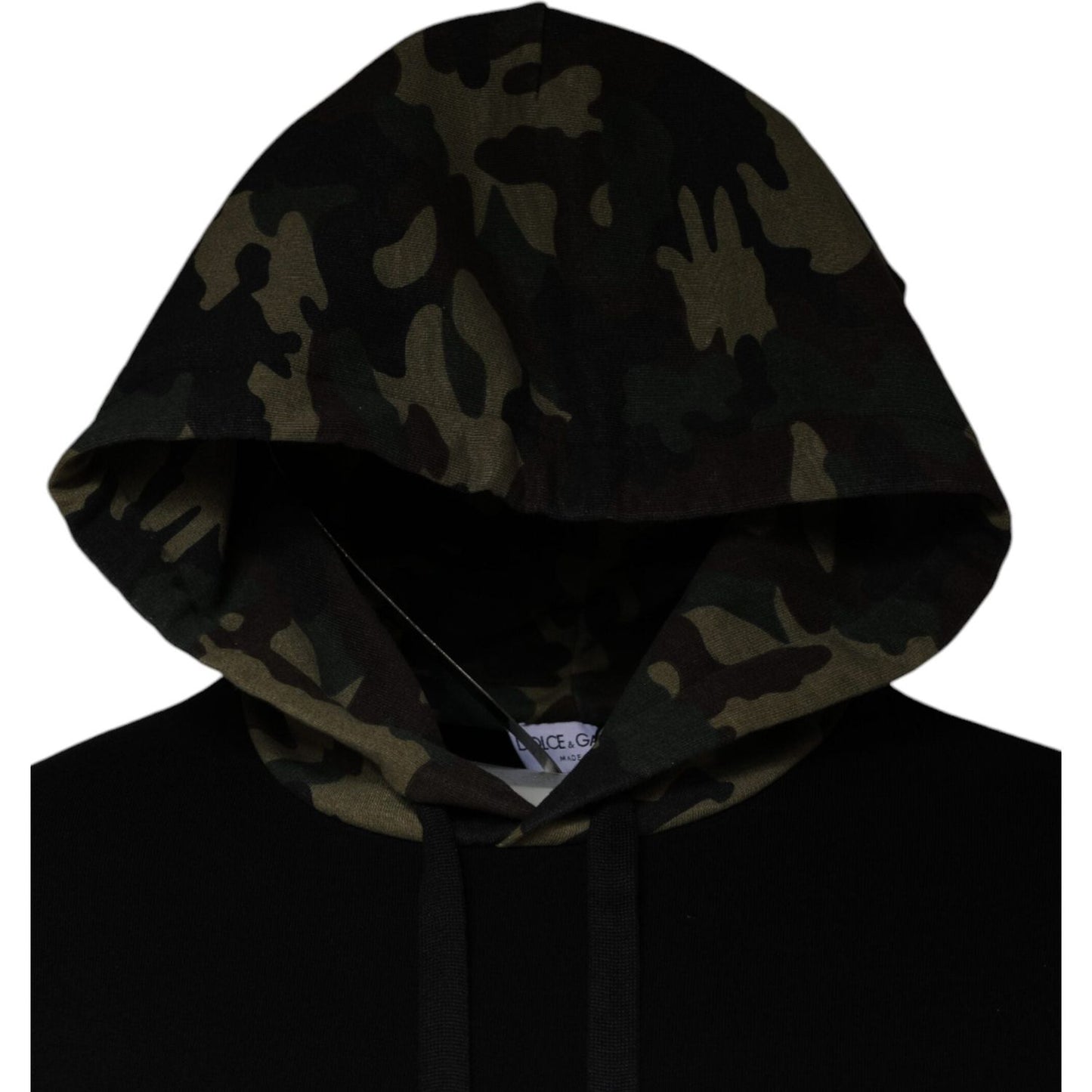 Dolce & Gabbana Black Camouflage Hooded Sweatshirt Sweater TSH87045-50
