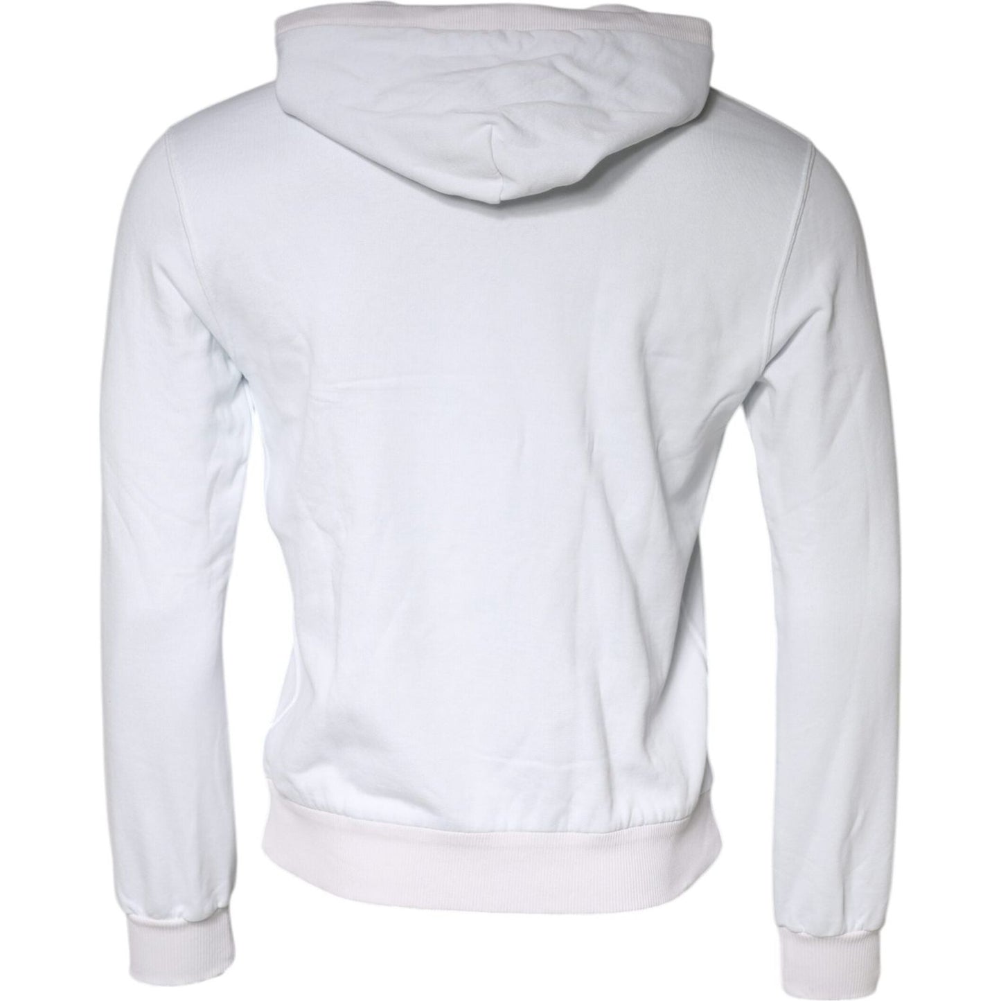Dolce & Gabbana White Caesar Cotton Hooded Pullover Sweater TSH87227-48
