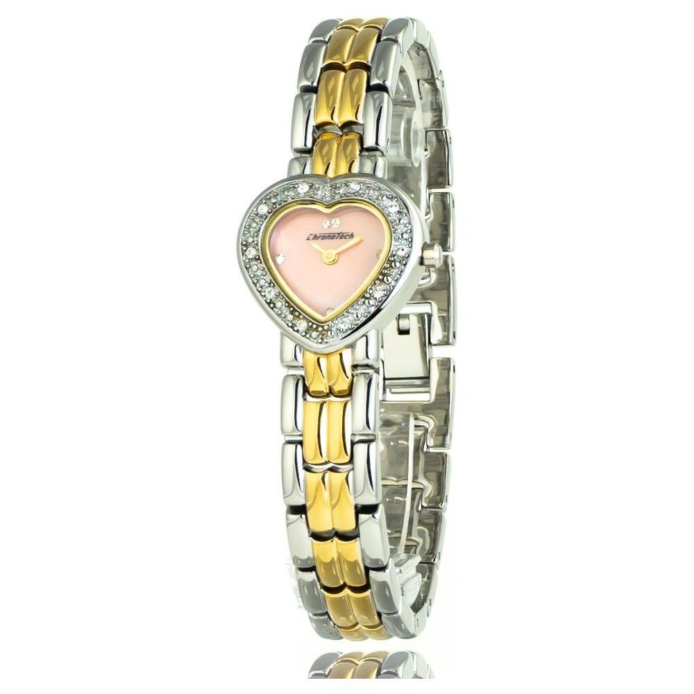 Chronotech Silver Stainless Steel Dress Watch