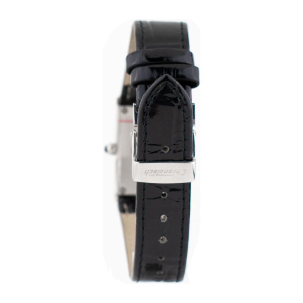 Chronotech Black Leather Watch CHCT7017L04AC