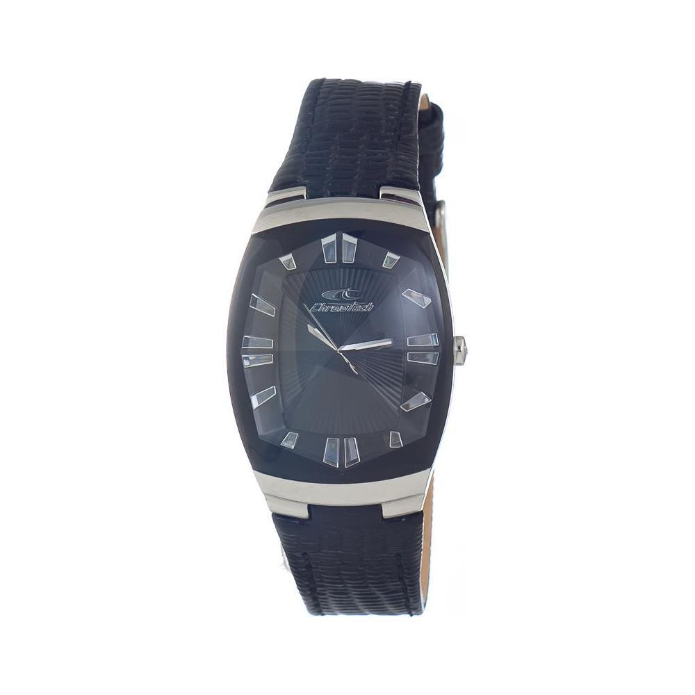 Chronotech Black Leather Dress Watch