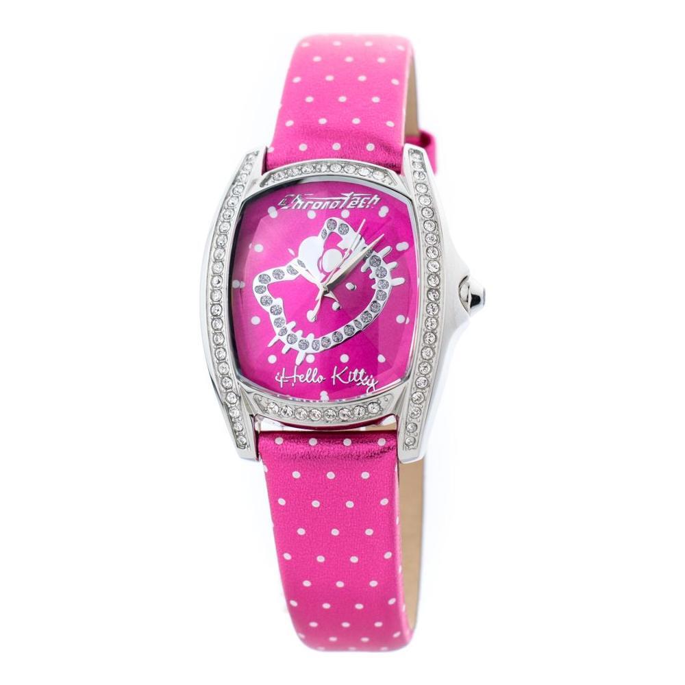 Chronotech Multicolor Leather Dress Watch