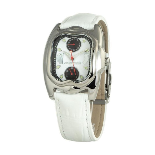 Chronotech White Leather Watch
