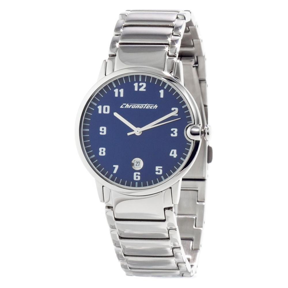 Chronotech Silver Stainless Steel Watch