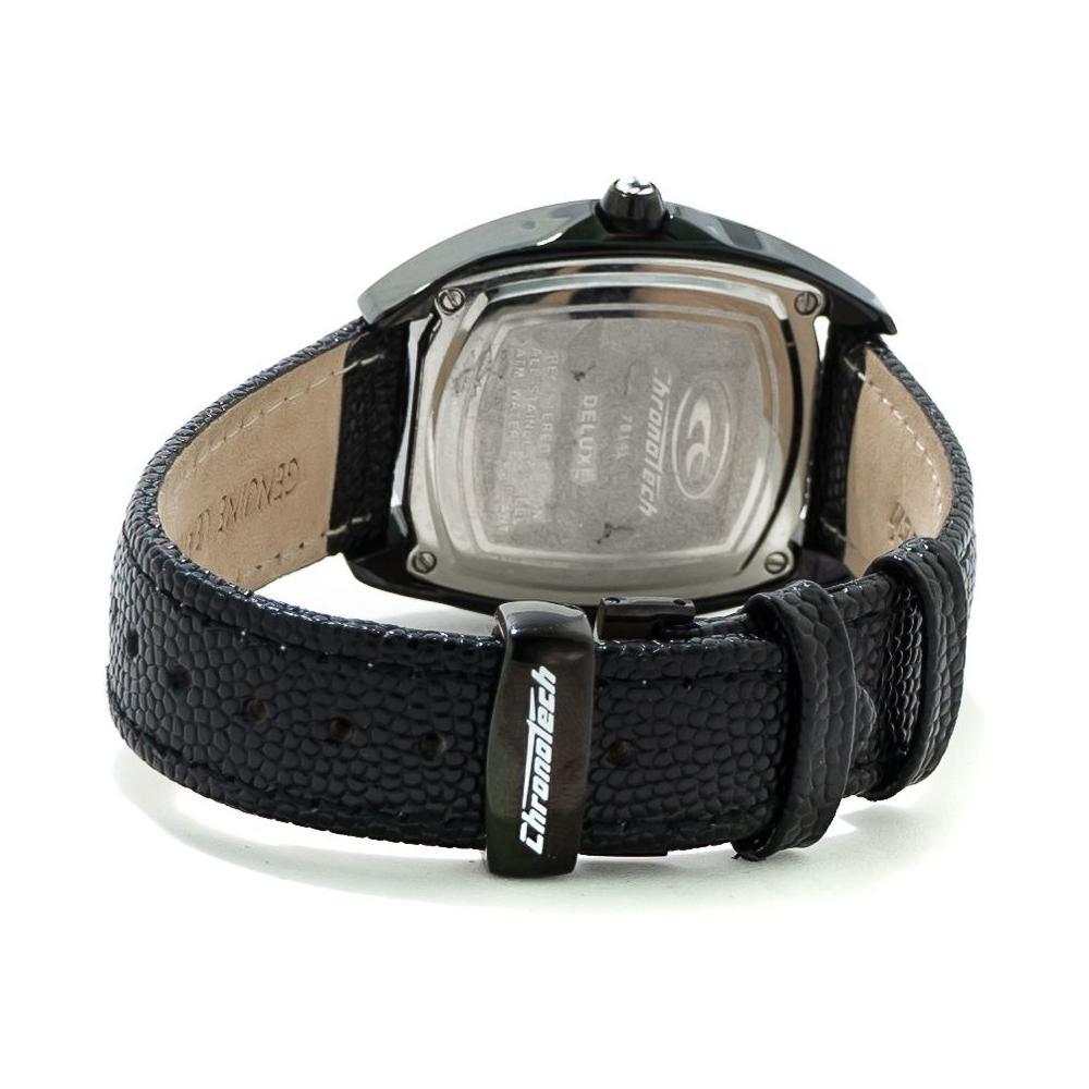 Chronotech Black Leather Watch CHCT7814L01AC