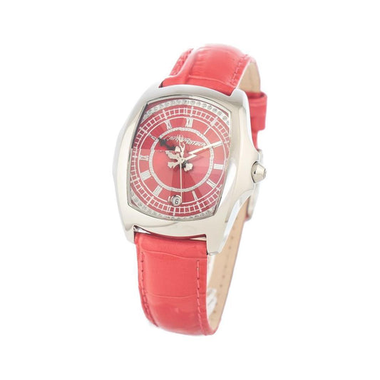 Chronotech Red Leather Watch